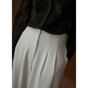 Mint Velvet White Wide Leg Darted Trousers